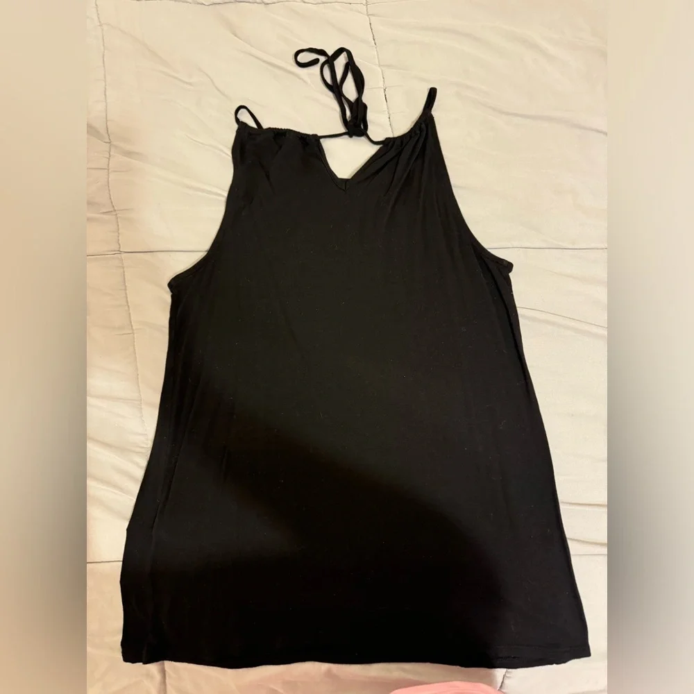 New York & Company Embroidered Black Top, Size XS - Picture 3 of 7